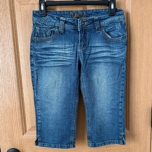 Rue21 Distressed Blue Denim Capris